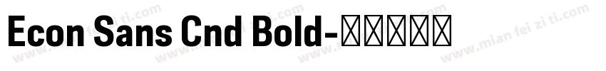 Econ Sans Cnd Bold字体转换